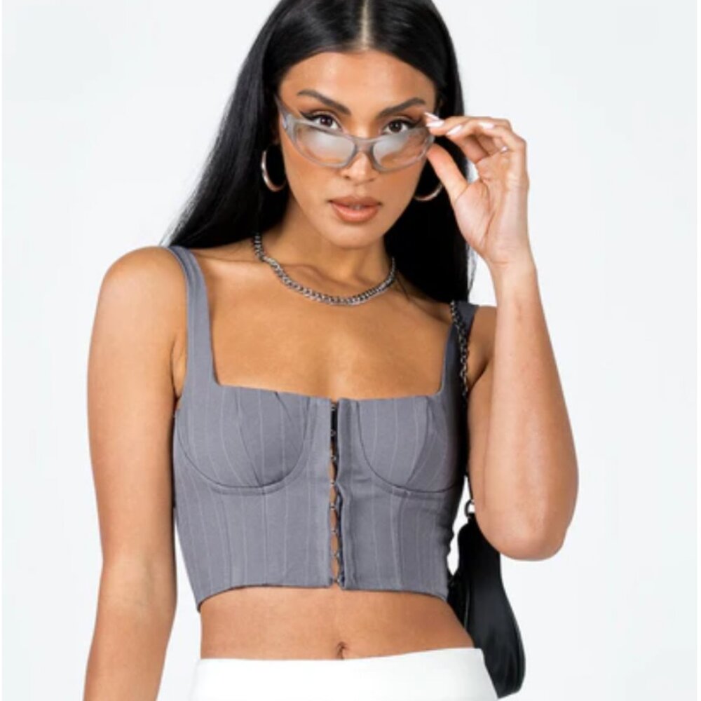 Princess Polly Carvey Top Slate